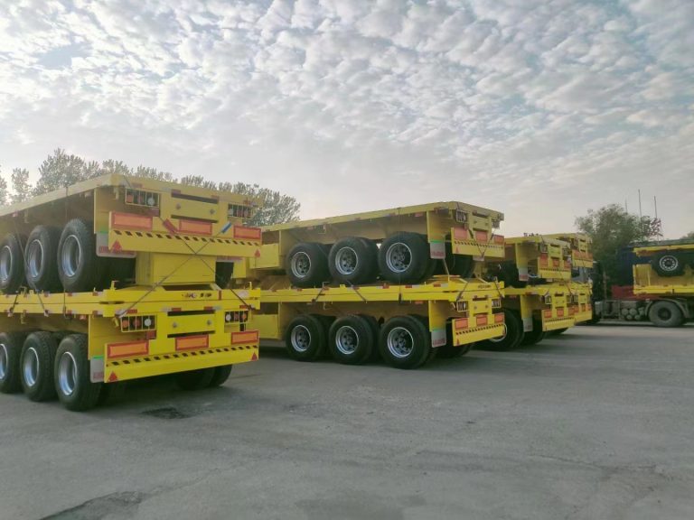 Loading method of container semi-trailer